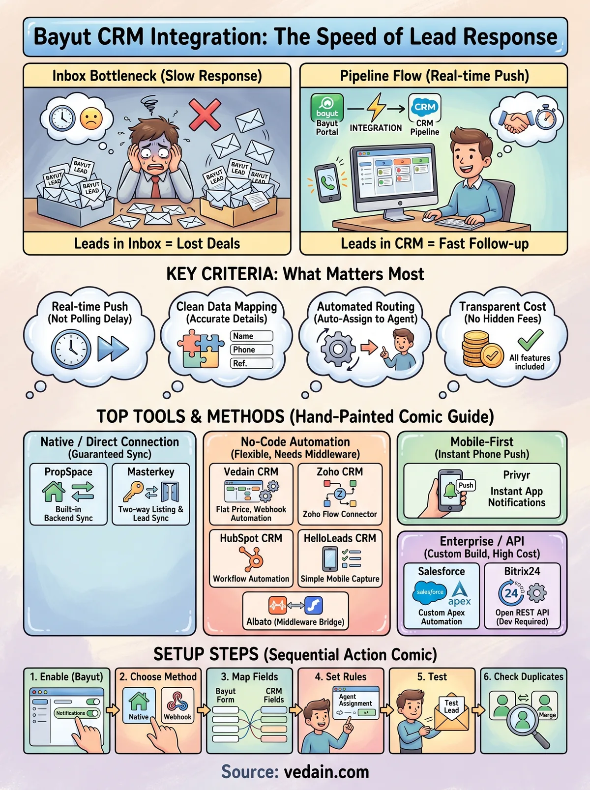 bayut crm integration infographic