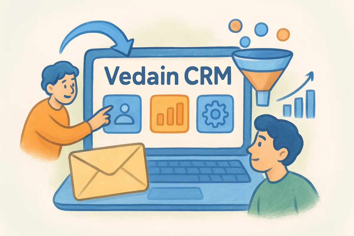 1. Vedain CRM for all-in-one lead management and automation