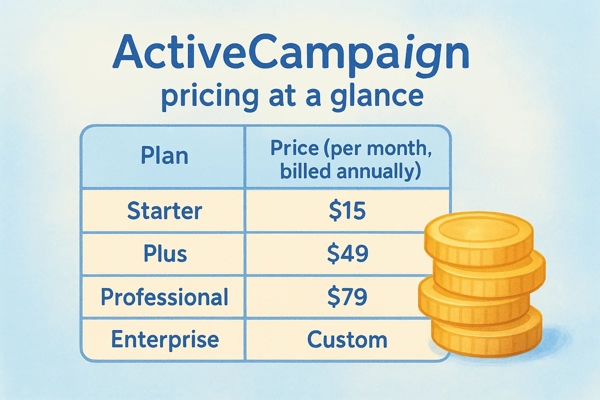 ActiveCampaign pricing at a glance