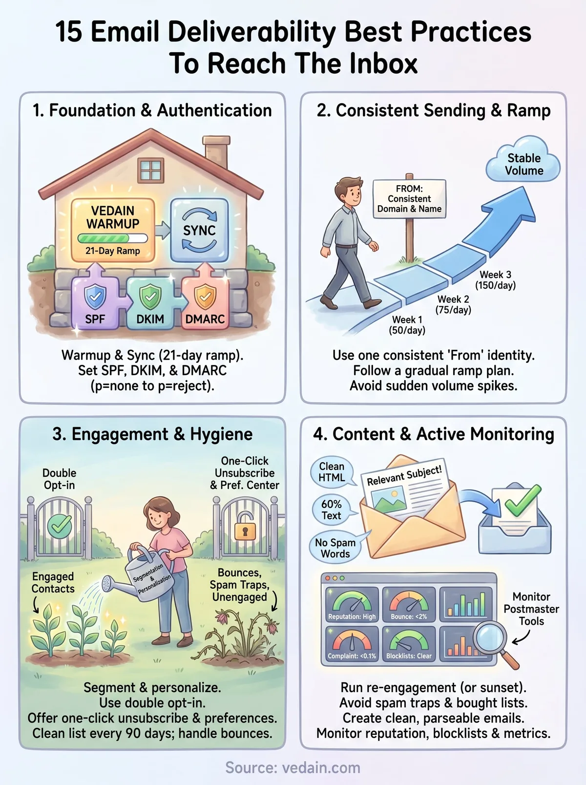 email deliverability best practices infographic