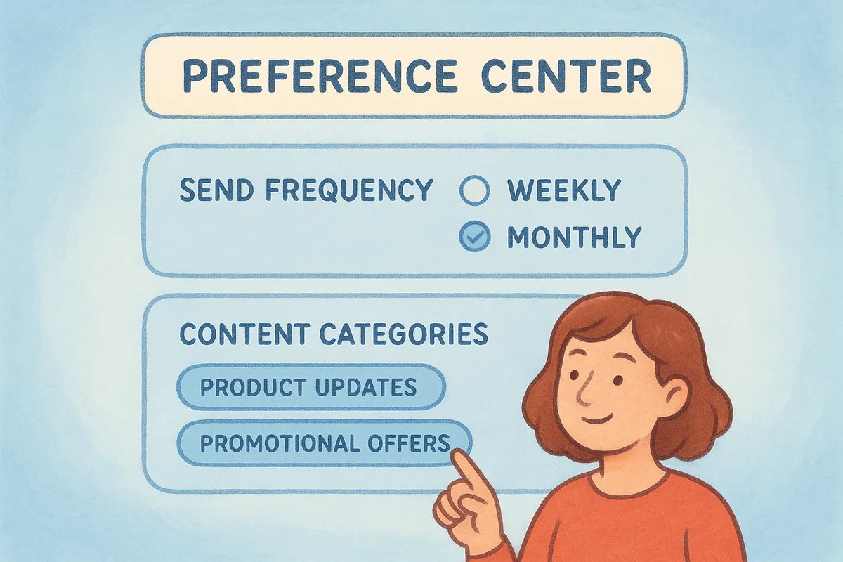 Preference options that reduce spam complaints