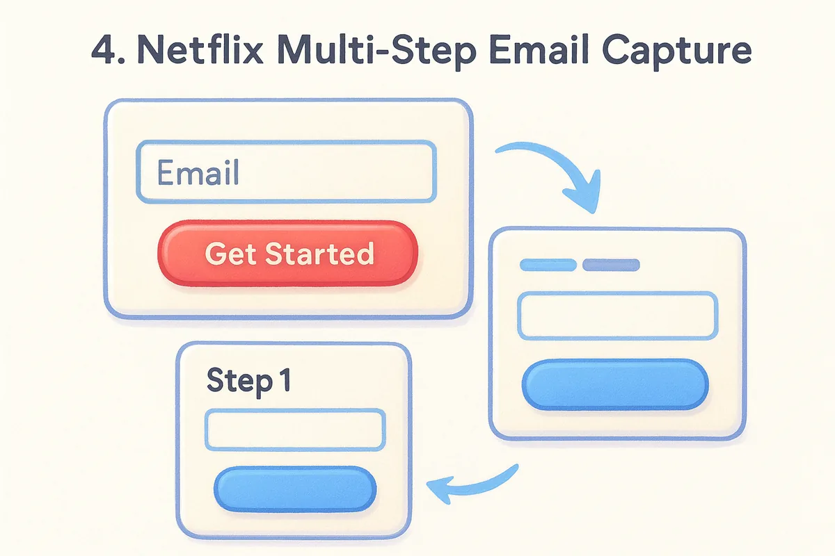 4. Netflix Multi-Step Email Capture