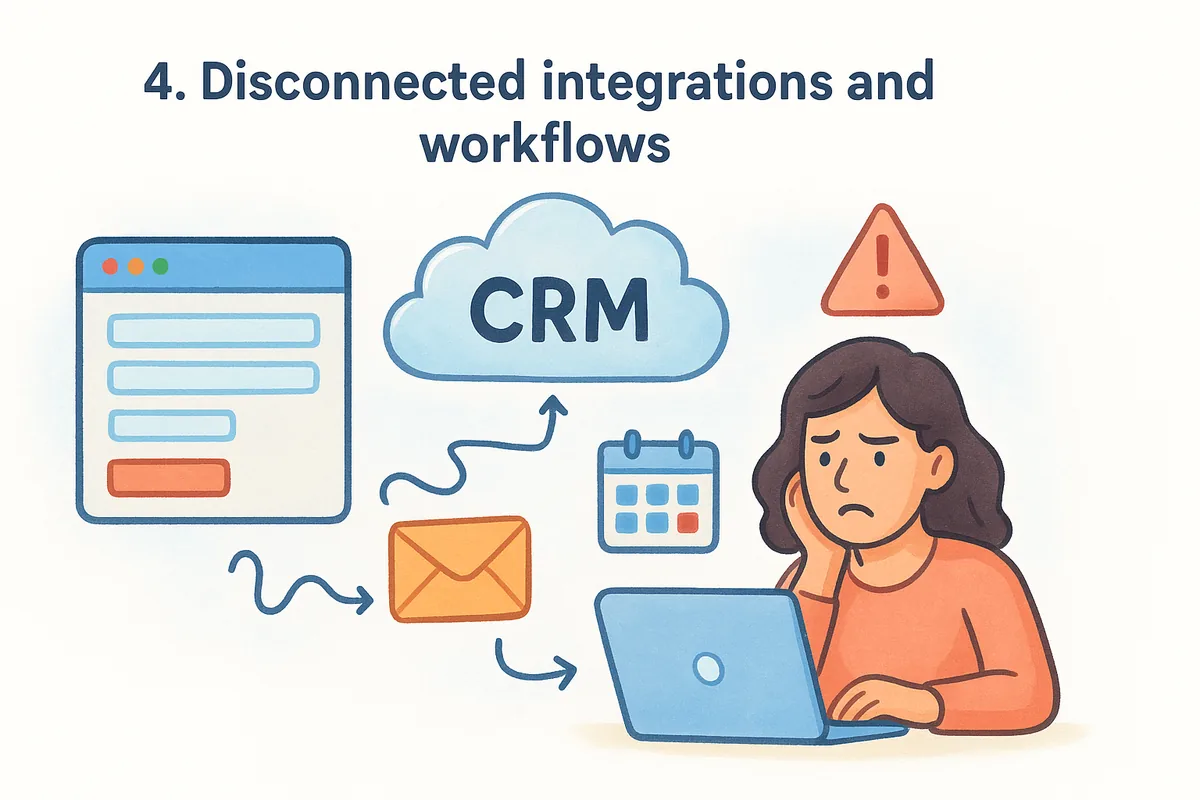 4. Disconnected integrations and workflows