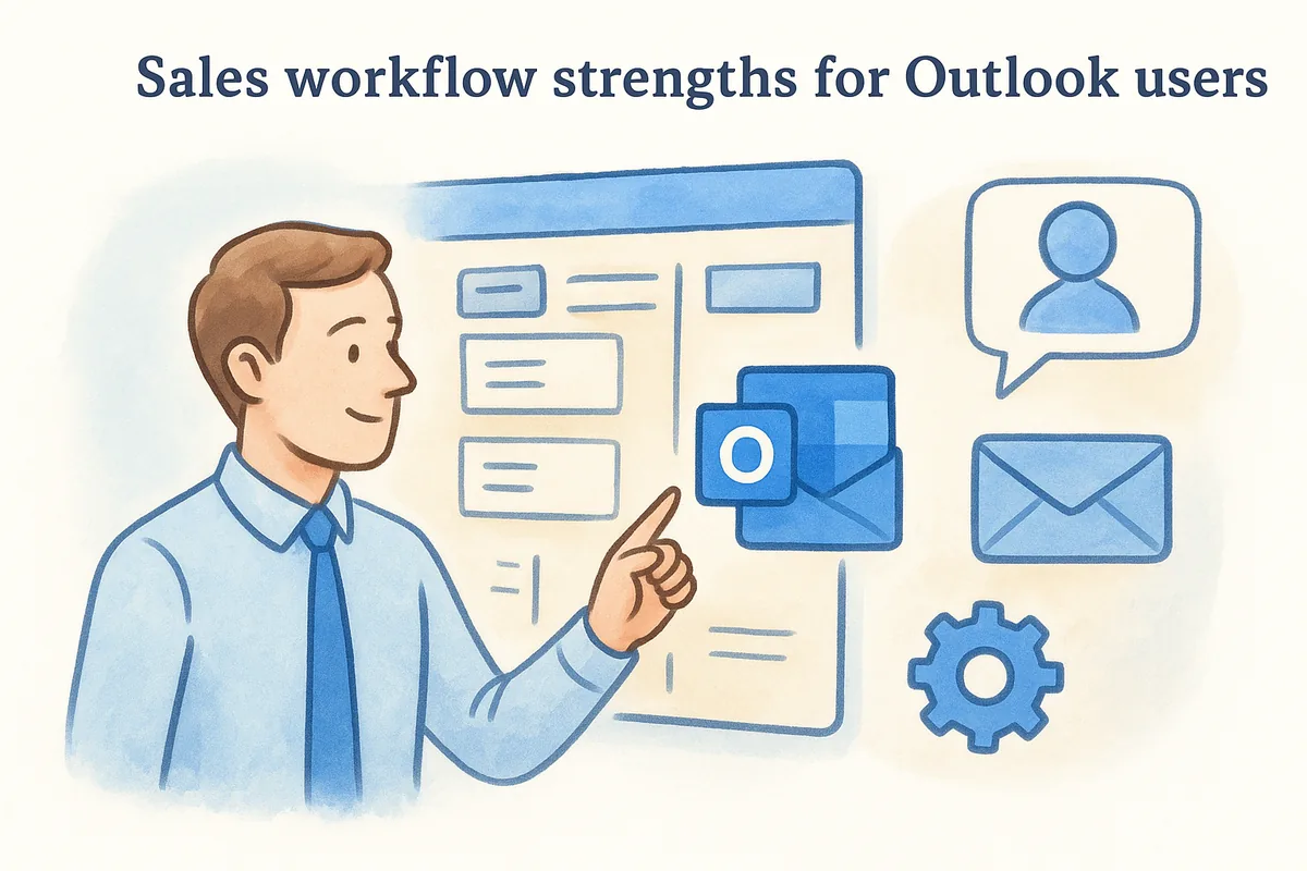 Sales workflow strengths for Outlook users