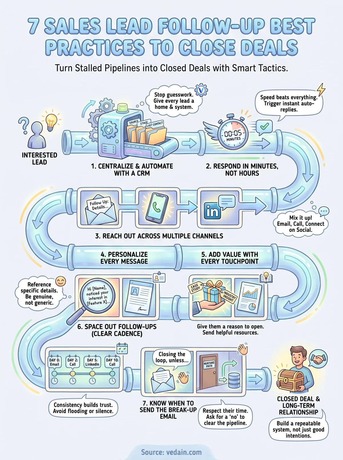 sales lead follow up best practices infographic
