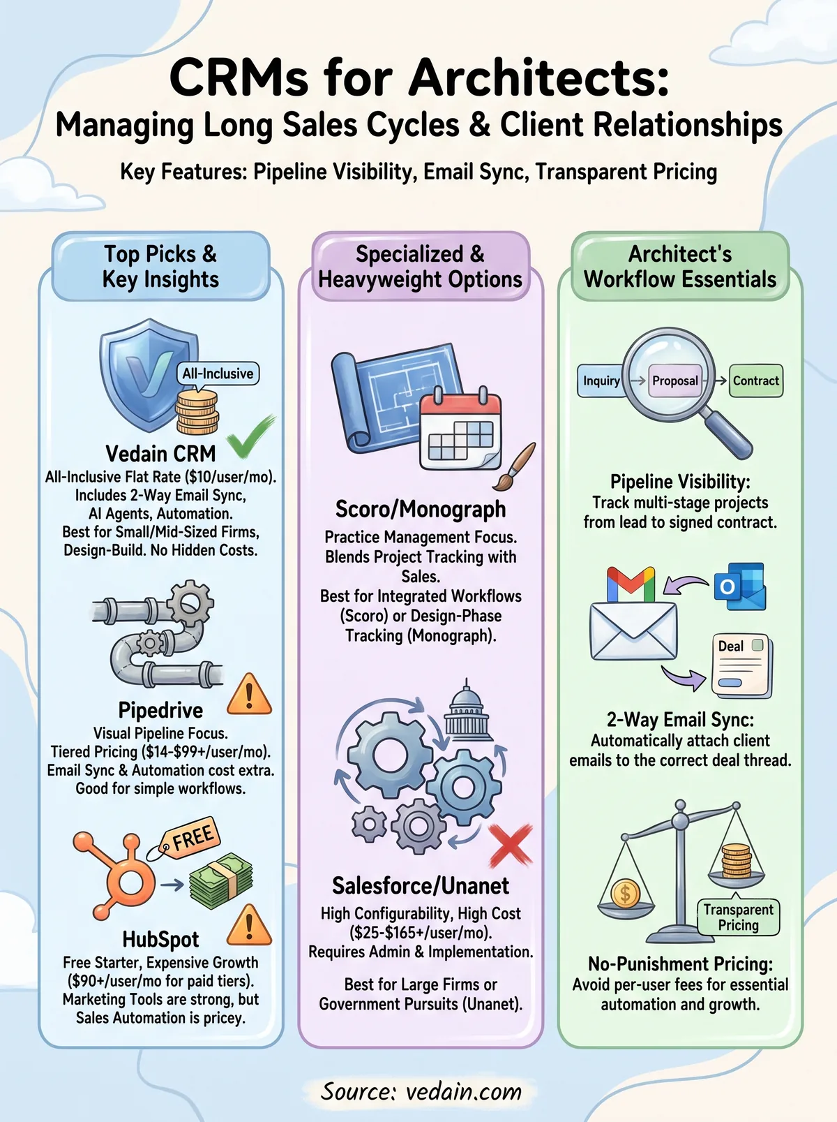 crm for architects infographic