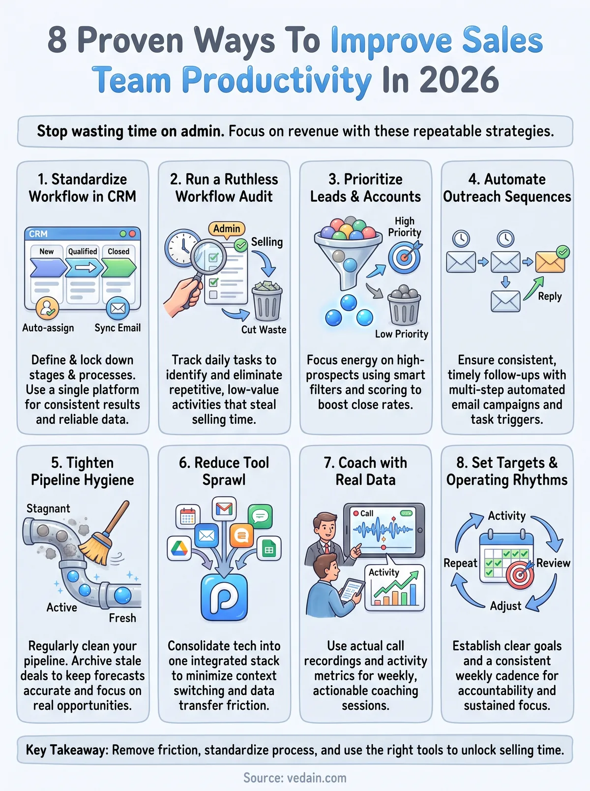 how to improve sales team productivity infographic