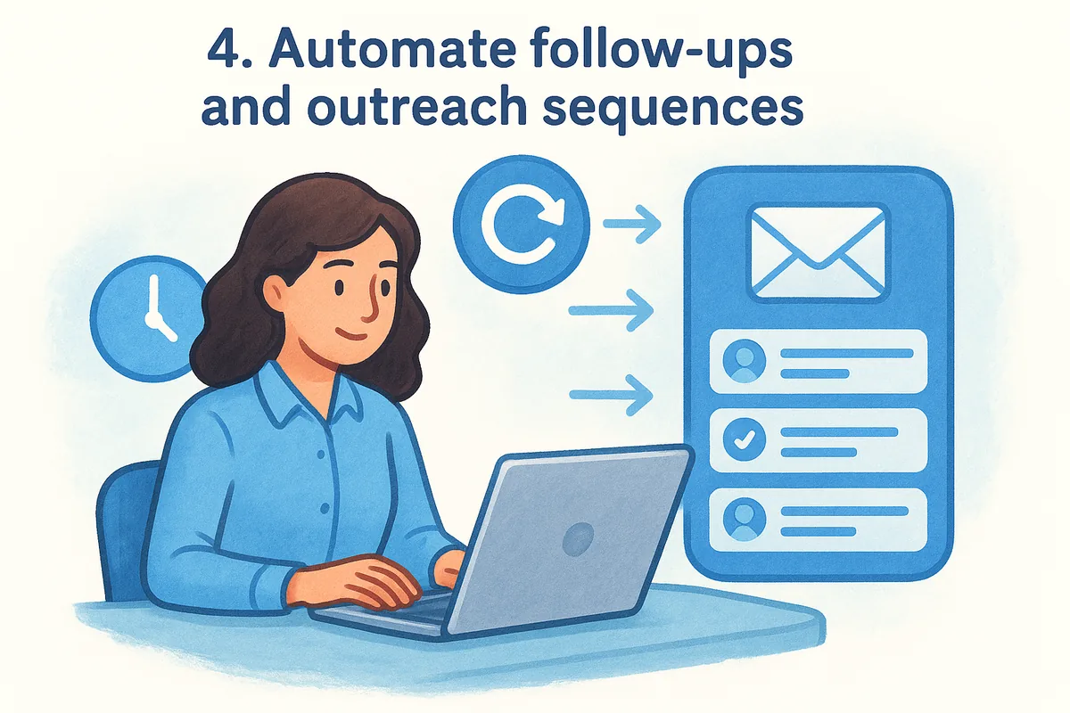 4. Automate follow-ups and outreach sequences
