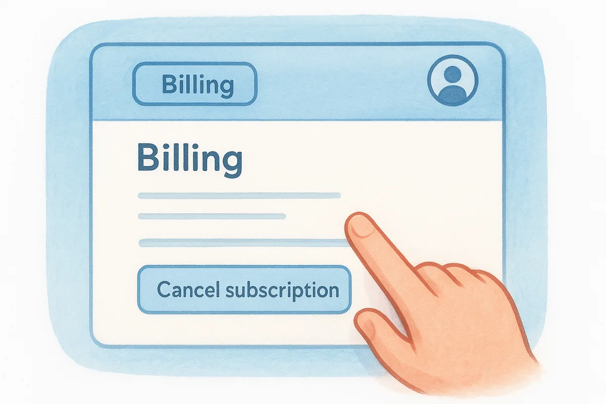 Navigate to the billing page