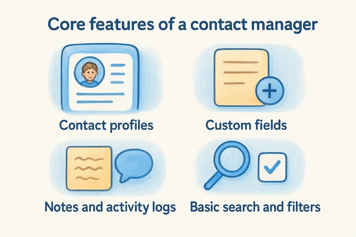 Core features of a contact manager