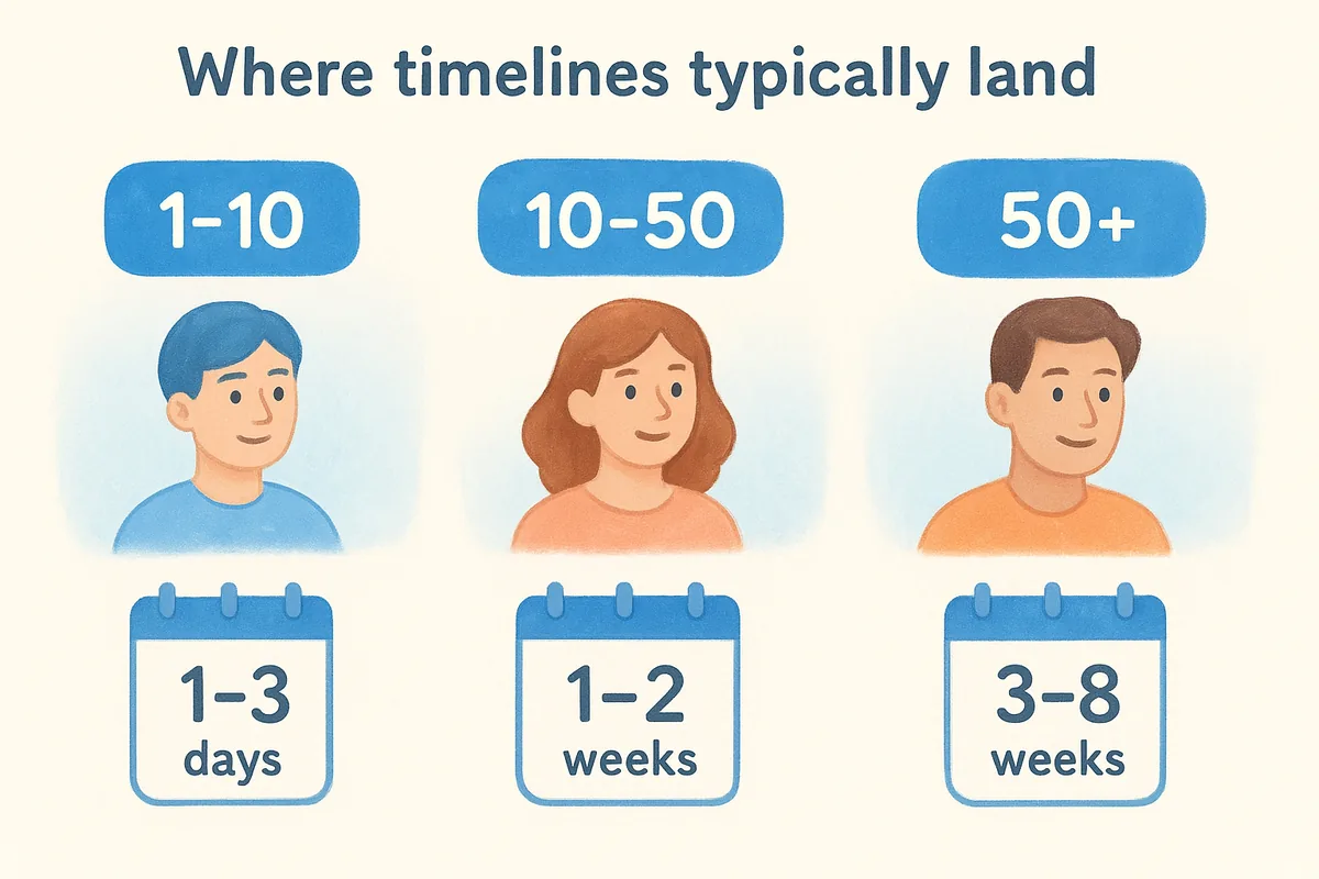 Where timelines typically land