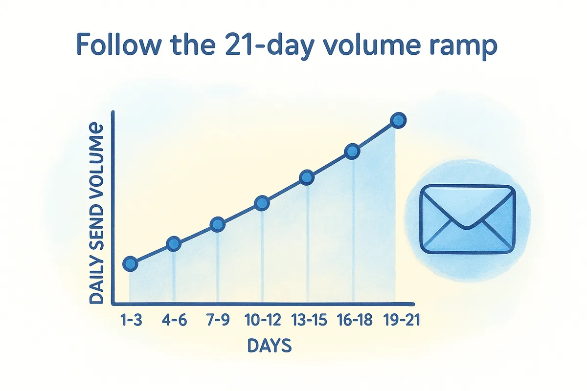 Follow the 21-day volume ramp