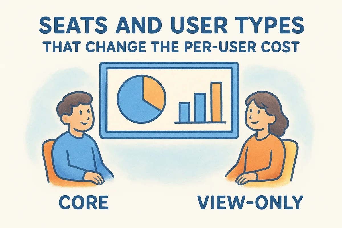 Seats and user types that change the per-user cost