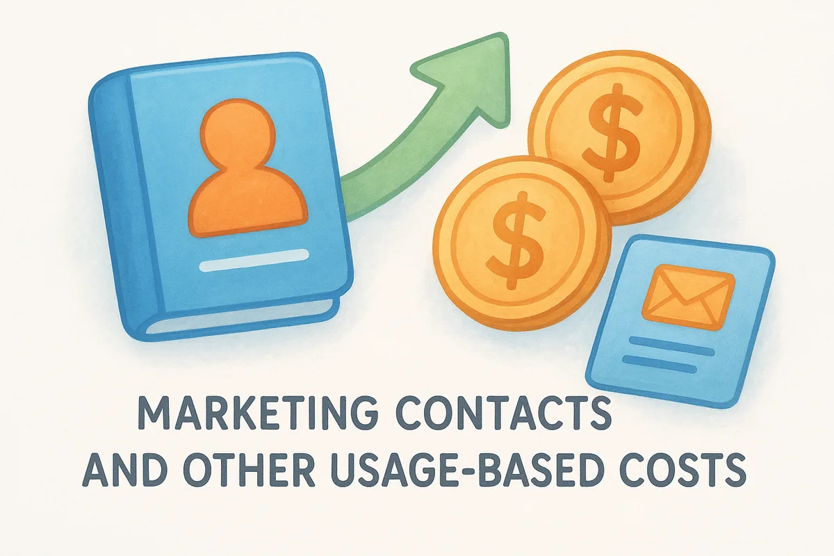 Marketing contacts and other usage-based costs