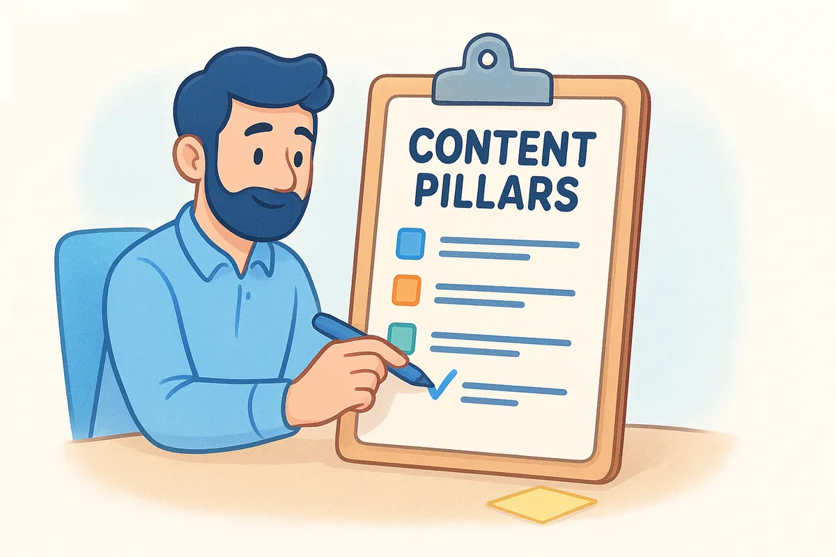 Pick three to five content pillars