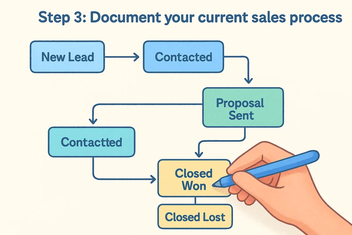 Step 3: Document your current sales process