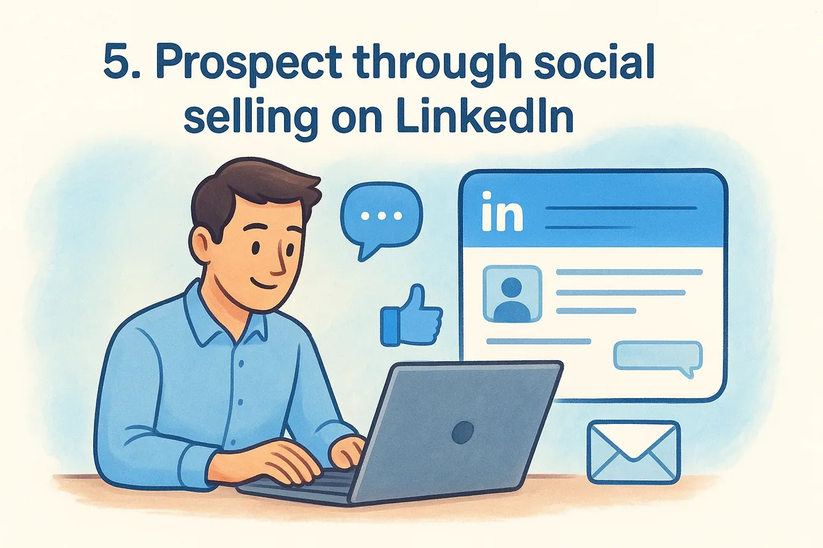 5. Prospect through social selling on LinkedIn