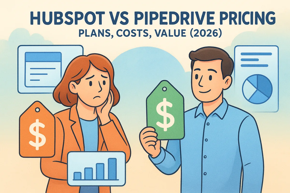 HubSpot vs Pipedrive Pricing: Plans, Costs, Value (2026)
