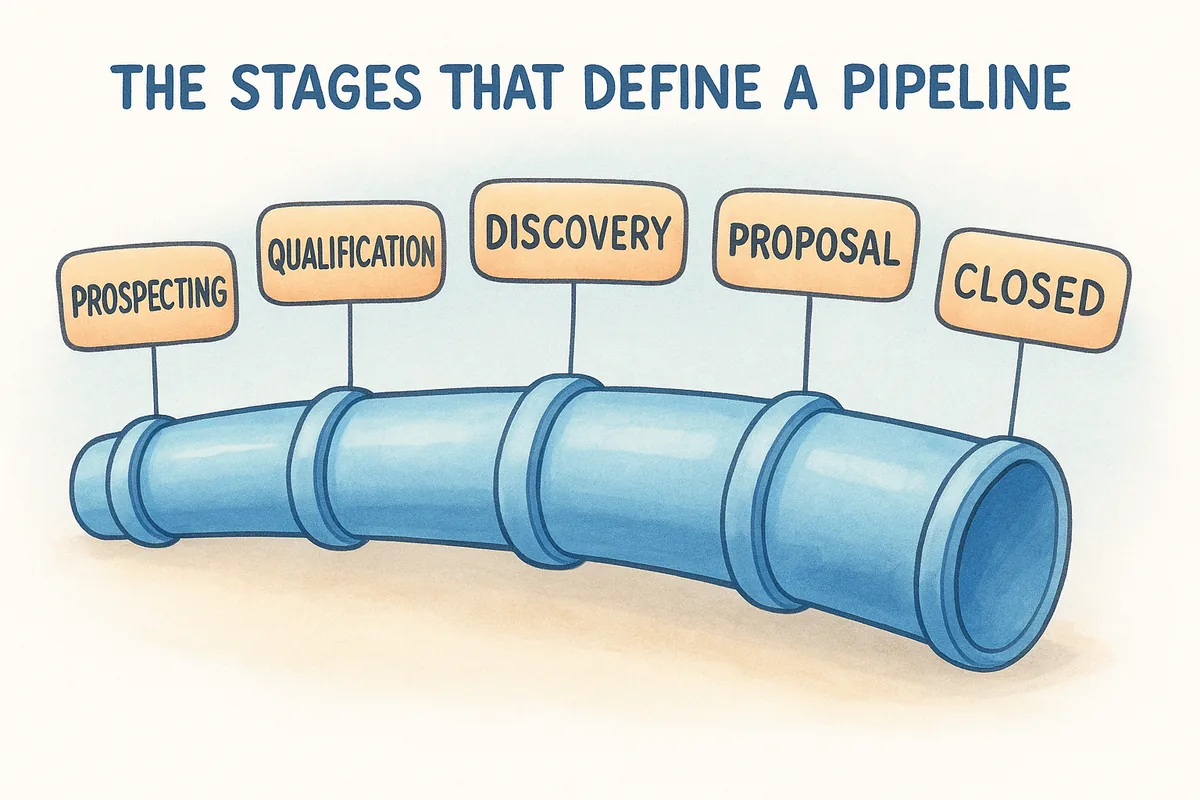 The stages that define a pipeline