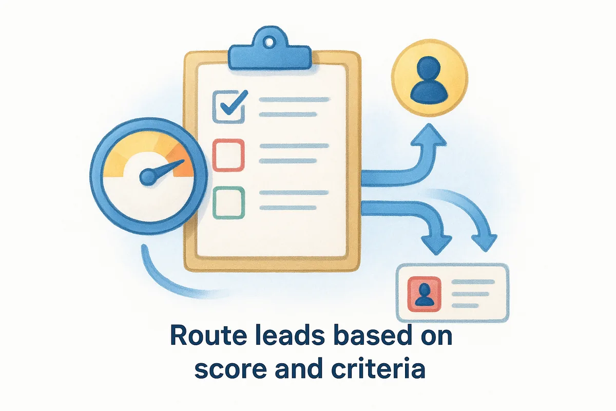 Route leads based on score and criteria