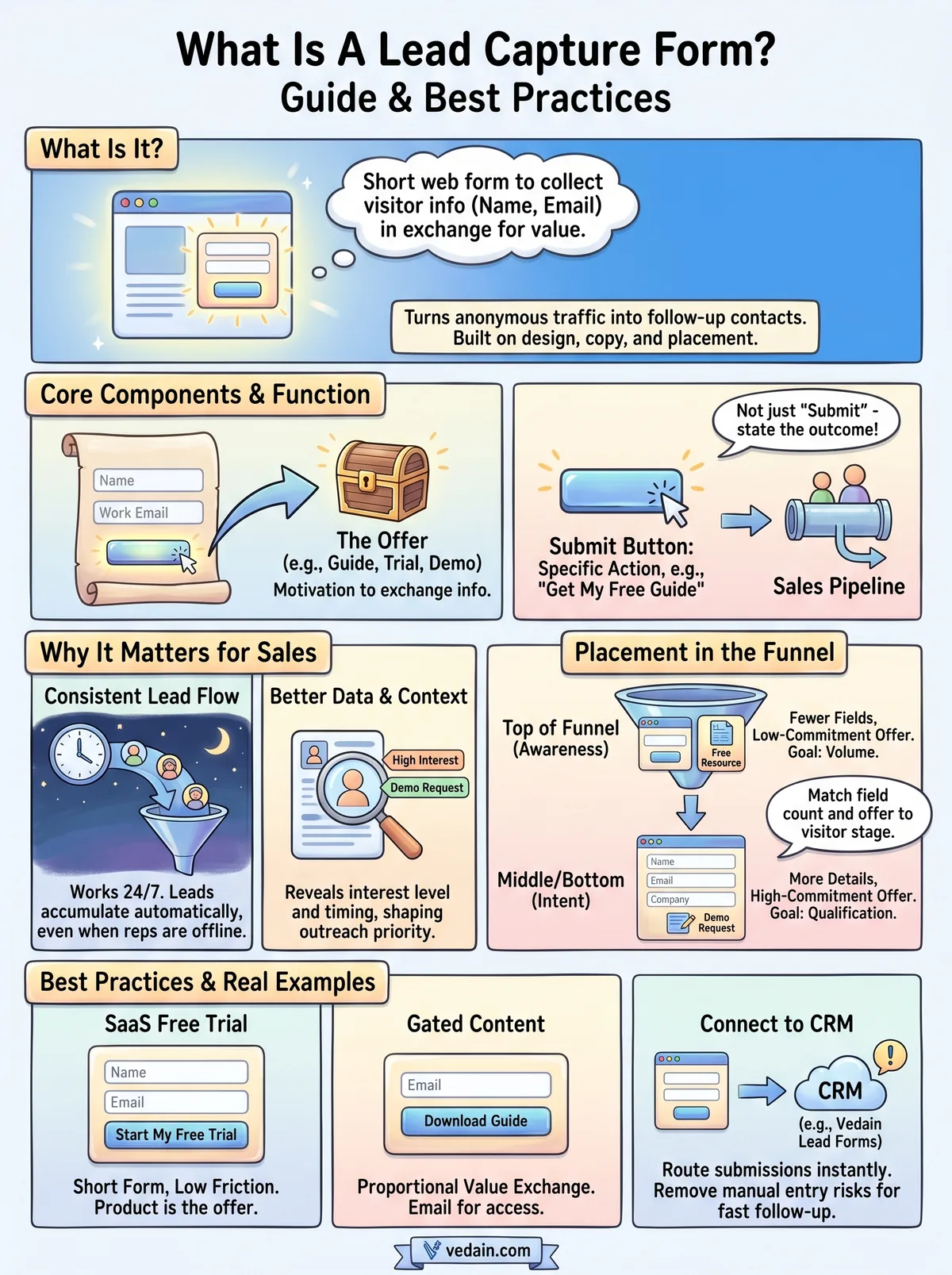 what is a lead capture form infographic