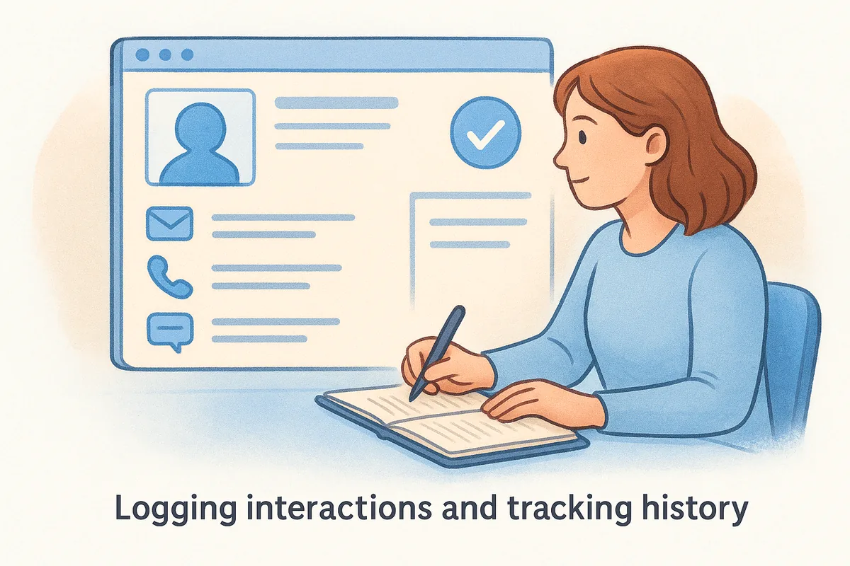 Logging interactions and tracking history