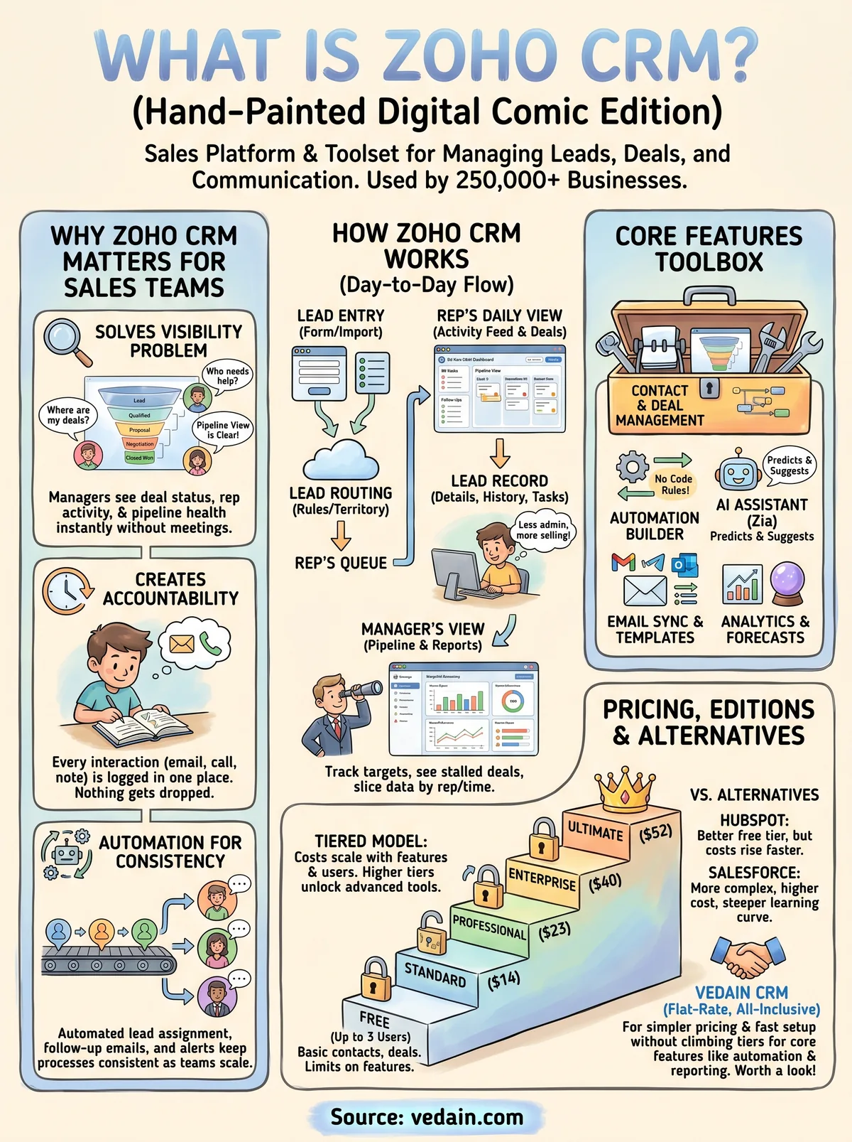 what is zoho crm infographic