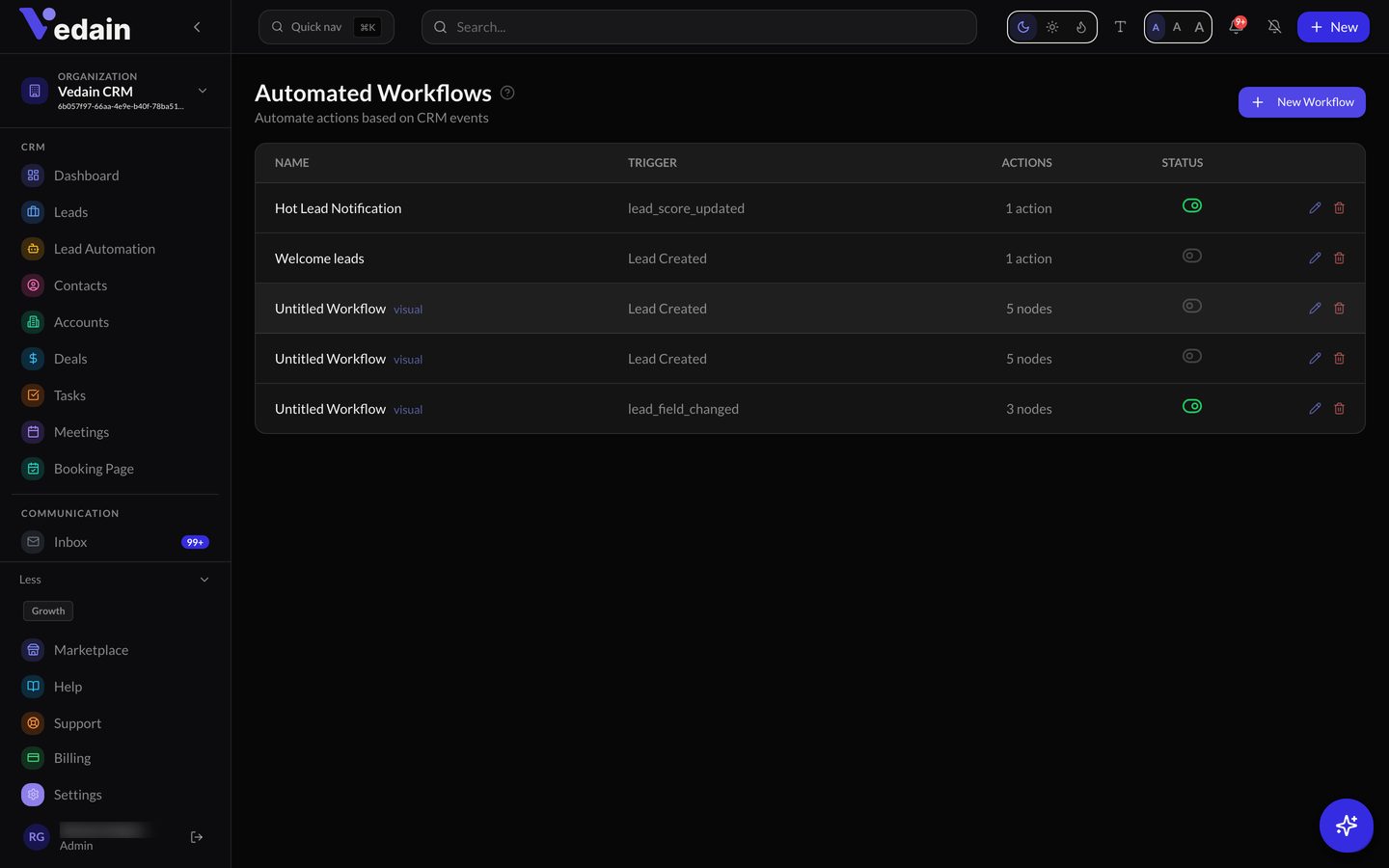 Workflows & Automation — inside the product